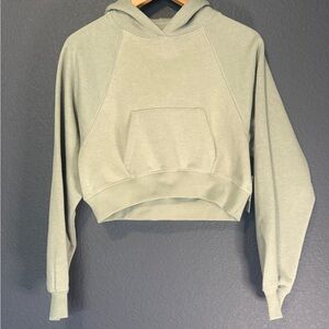 Nordstrom BP Cropped Hoodie in Sage Green